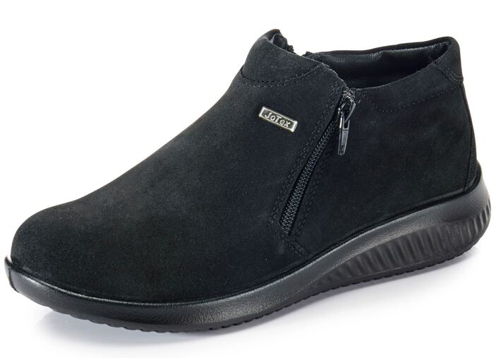 Atmungsaktive Damen-Boots, Winterschuhe, Weite K, mit Rei&szlig;verschluss SCHWARZ