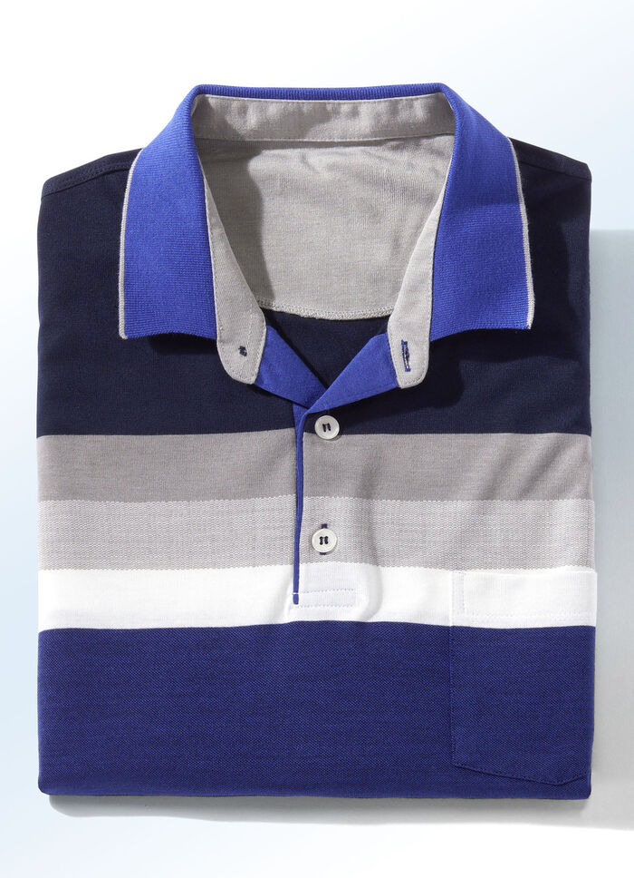 Poloshirt in 3 Farben ROYALBLAU-MARINE