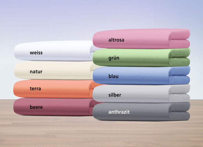 Fein-Single-Jersey Spannbetttücher WEISS