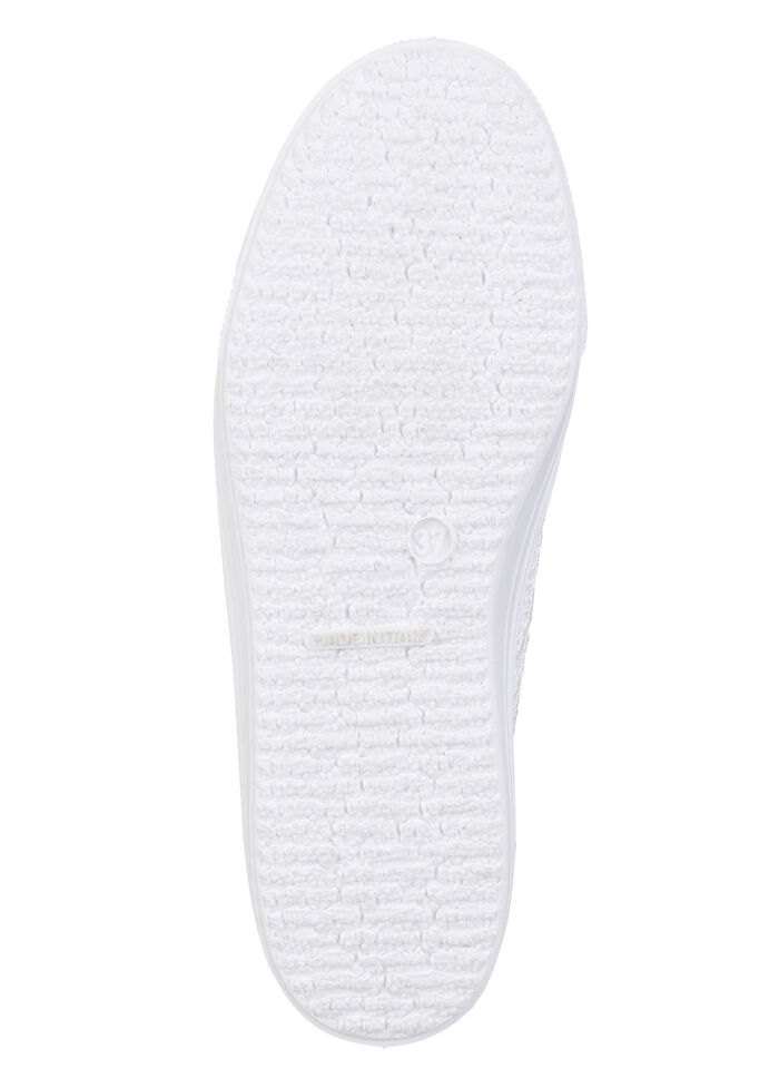 Elegante Damen-Schnürschuhe, mit herausnehmbarem Fußbett WEISS