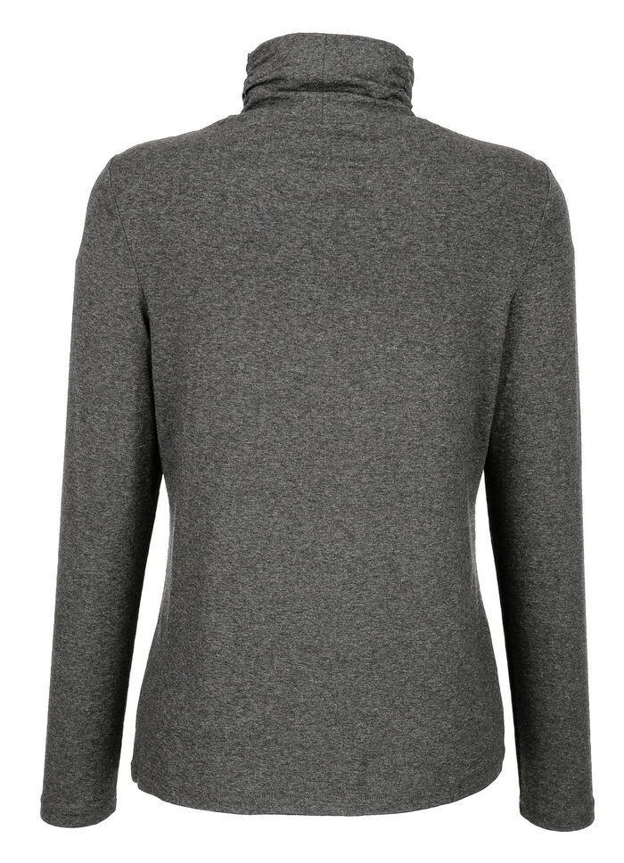 Shirt mit Raffungen in 5 Farben ANTHRAZIT