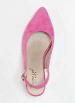 Andrea Conti Sling-Pumps aus weichem Samt-Chevreauleder PINK