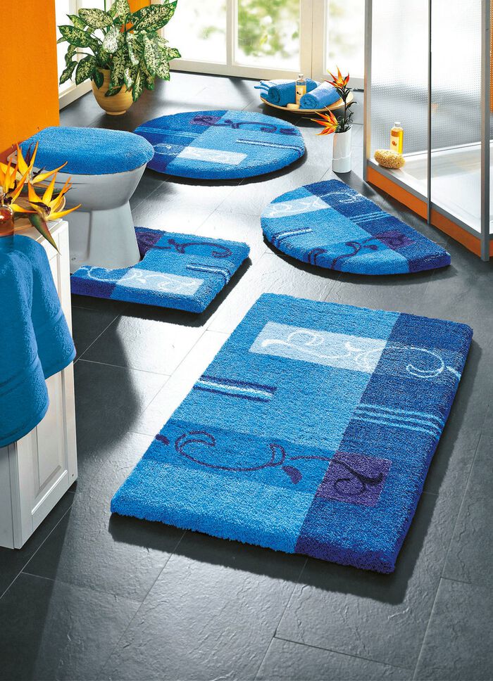 Supersoft Badgarnitur mit rutschhemmender Latexierung BLAU