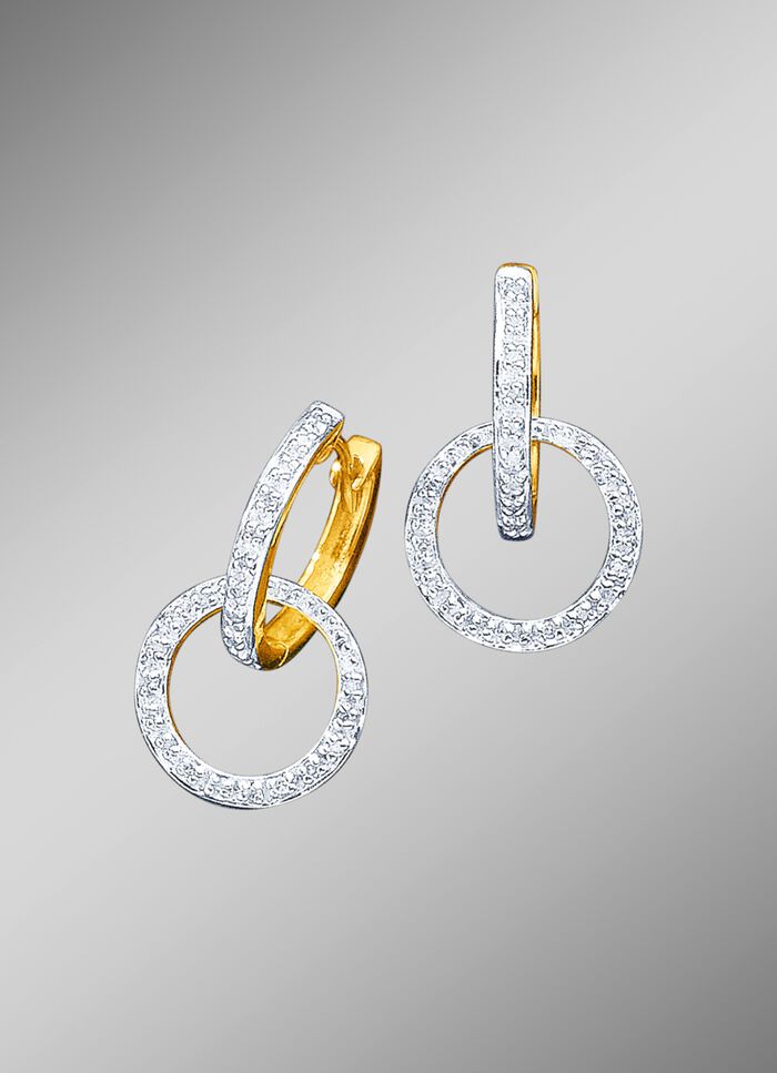 Au&szlig;ergew&ouml;hnliche Klappcreolen mit Diamanten 