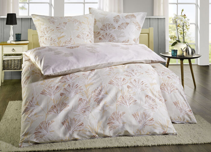 Mako-Satin Bettwäsche-Garnitur BEIGE