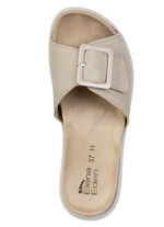 ELENA EDEN, stylische Damen-Pantoletten, Weite H, mit herausnehmbarem Fu&szlig;bett BEIGE