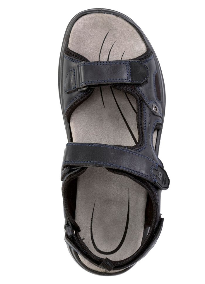 GINO GALANTE Trekking-Sandale aus Nappaleder und Textilmaterial DUNKELBLAU-SCHWARZ