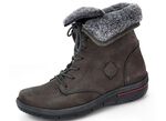Waldl&auml;ufer Schn&uuml;r-Stiefelette mit kuscheligem Webpelzkragen ANTHRAZIT