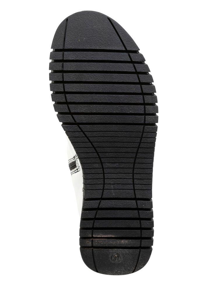 Gemini Stiefelette mit Raffung und dekorativen Kn&ouml;pfen WEISS