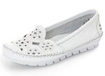 Gemini, leichte Damen-Slipper, Weite G, mit herausnehmbarem Fu&szlig;bett WEISS