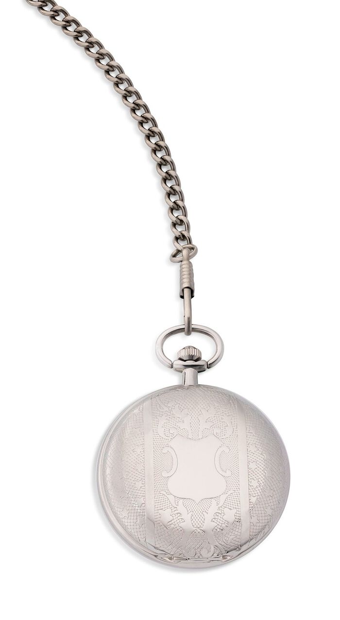 Quartz-Taschenuhr mit Metallgeh&auml;use 