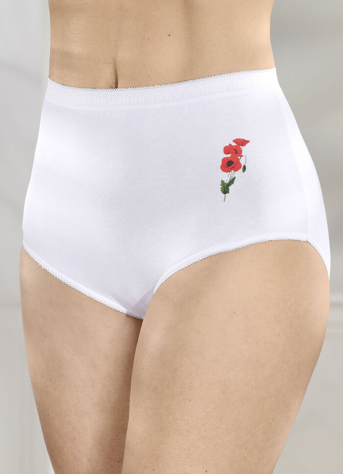 F&uuml;nferpack Slips mit Blumenmotiv 