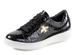 ELENA EDEN Sneaker aus Lackleder mit edlem Metallschmuck SCHWARZ
