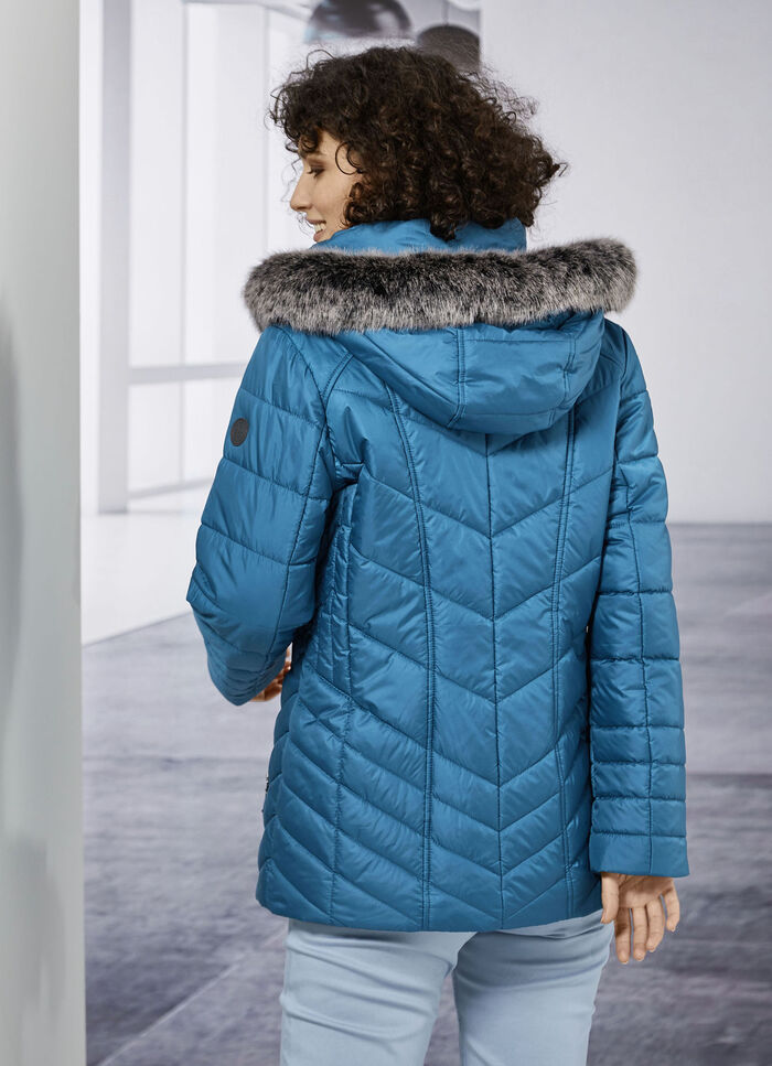 Jacke mit abnehmbarer Kapuze PETROL