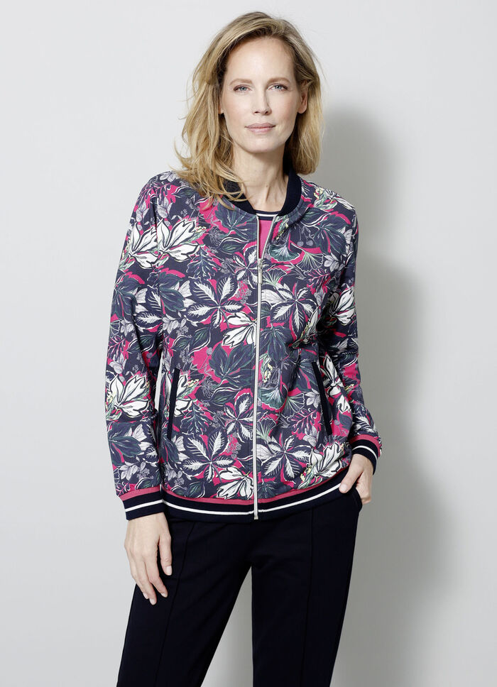 Sweatjacke mit seitlichen Eingrifftaschen 