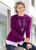 Pullover in Strukturmix BEERE