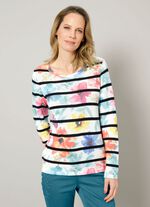 Pullover mit edlem Floraldruck 