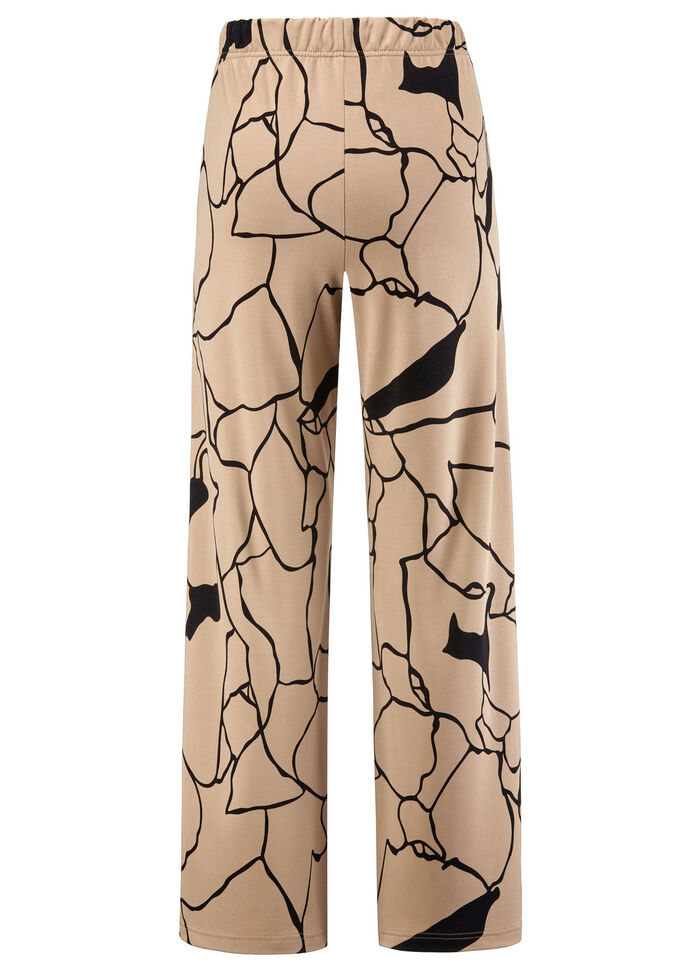 Hose in bequemer Weite SAND-SCHWARZ