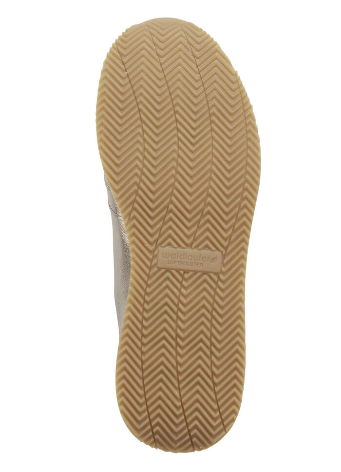 Schnür-Sneaker aus genarbtem Nappaleder BRONZE