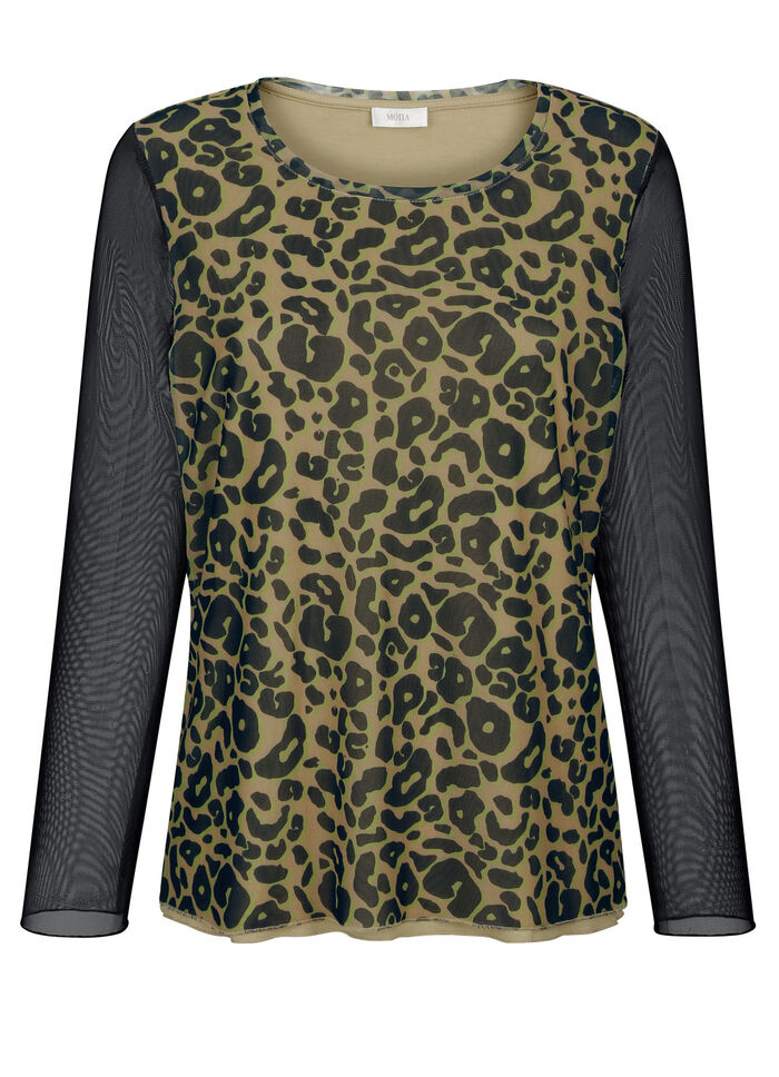 Shirt mit Netz-Jersey 