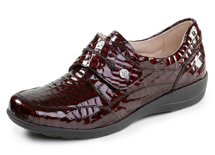 Caprice, elegante Damen-Slipper, Weite H, mit herausnehmbarem Fu&szlig;bett BURGUND