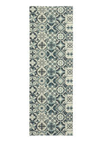 Strapazierfähiger Küchenläufer und -teppich im Fliesen-Design GRAU