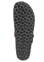 GINO GALANTE Clog aus schattiertem, genarbtem Rindleder TABAKBRAUN