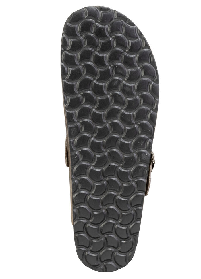 GINO GALANTE Clog aus schattiertem, genarbtem Rindleder TABAKBRAUN