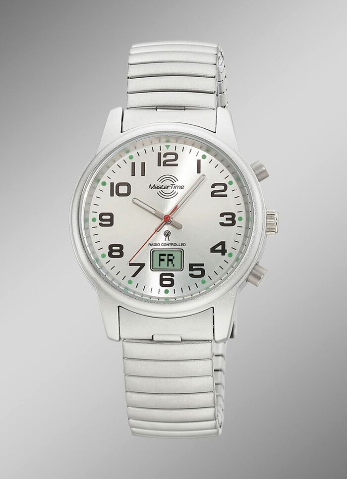 Master Time Funk-Damenuhr mit Edelstahlzugband 