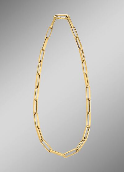 Interessante Glieder-Halskette aus Gold- 