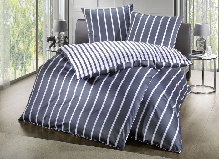 Angenehm weiche Bettwäsche-Garnitur von Janine ANTHRAZIT