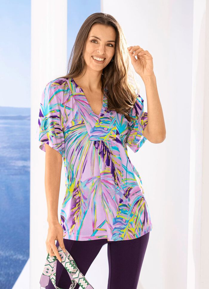 Tunika mit farbbrillantem Inkjet-Druck 