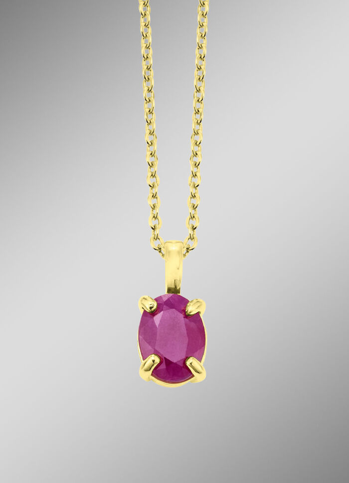 Bezaubernder Anhänger mit echtem Edelstein und Ankerkette 