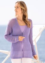Strickjacke in Netzdessin 