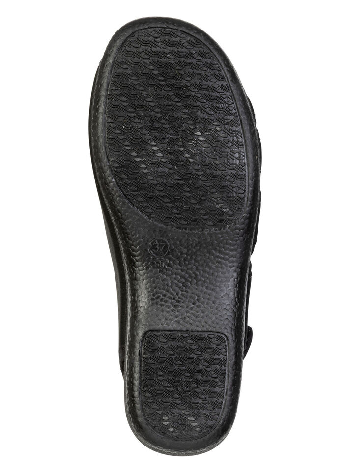 Bequeme Damen-Sandalen, Weite H, mit angenehmer Polsterung SCHWARZ