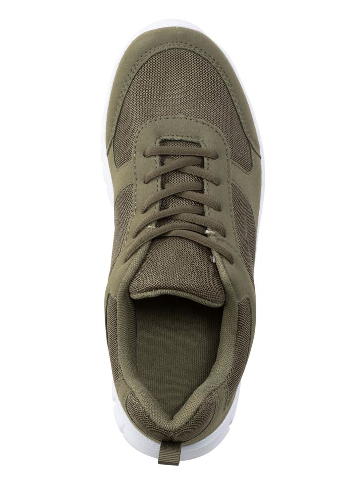 Schn&uuml;r-Sneaker aus Synthetik und weichem Textilmaterial 