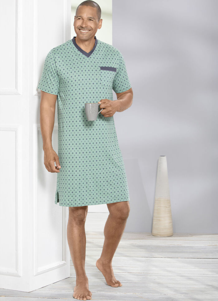 Nachthemd mit V-Ausschnitt 