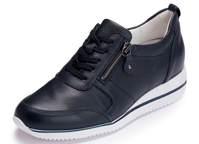 Waldl&auml;ufer, bequeme Damen-Sneaker, Weite H, mit herausnehmbarem Fu&szlig;bett NACHTBLAU