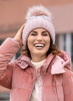 Warme Damen-M&uuml;tze, mit Umschlag ROS&Eacute;