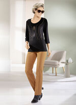 Shirt mit kontrastfarbenen Zierplättchen 