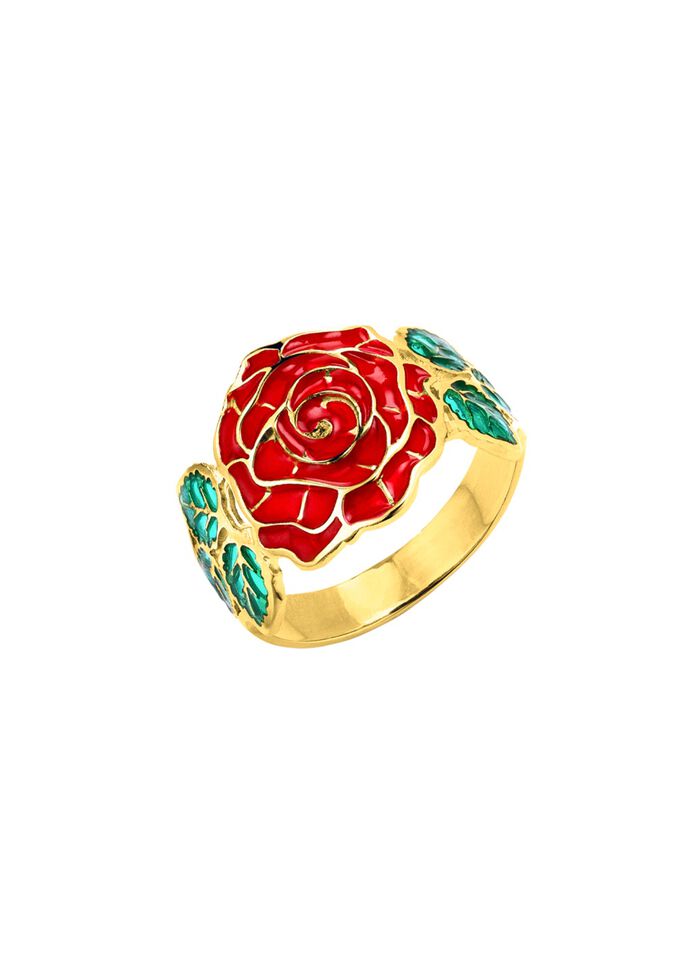 Goldener Damenring mit Charme 