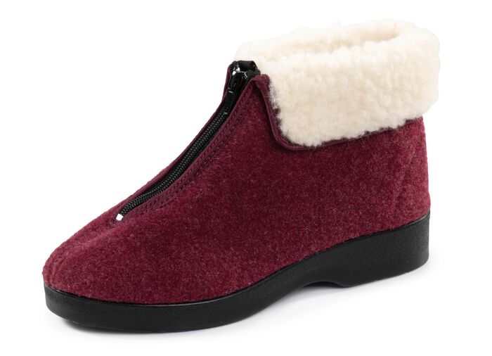 Haus-Stiefelette mit praktischem Front-Rei&szlig;verschluss 