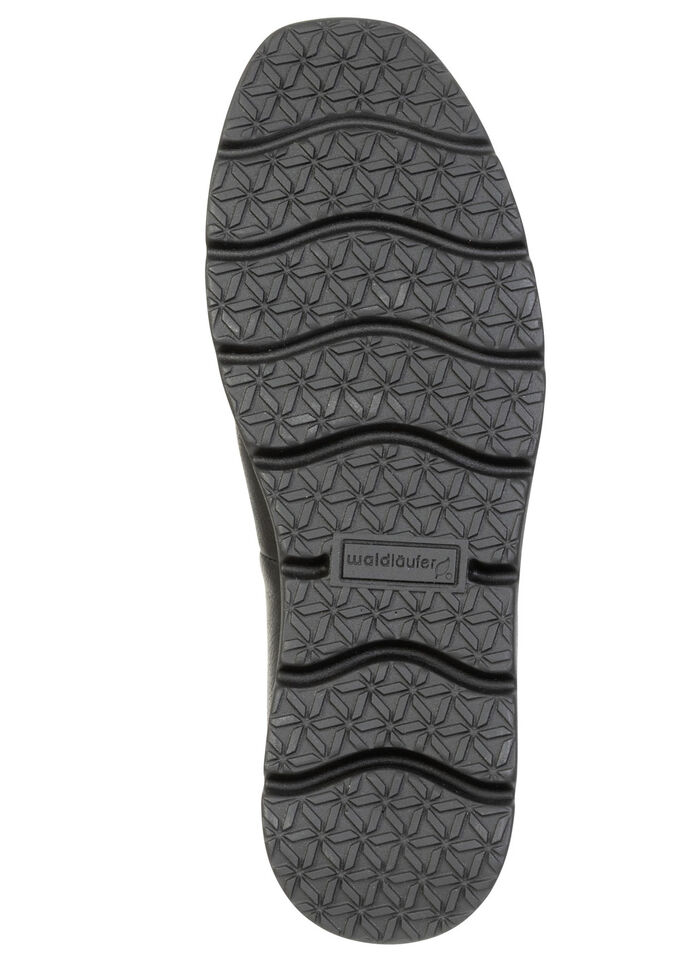 Waldl&auml;ufer, bequeme Damen-Slipper, Weite H, mit herausnehmbarem Fu&szlig;bett SCHWARZ