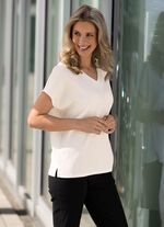 Shirt mit Seitenschlitzen in 2 Farben WEISS