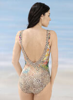 Sunflair Badeanzug mit platziertem Druckdessin und Halbkorsage 