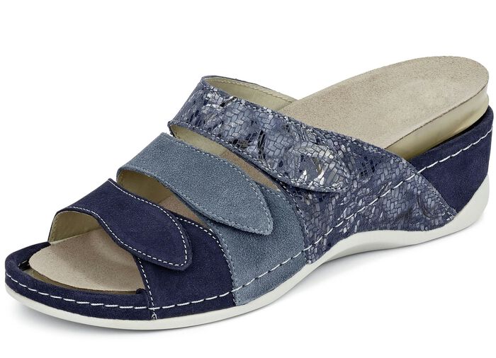 Mubb, bequeme Damen-Pantoletten, Weite H, mit herausnehmbarem Fu&szlig;bett 