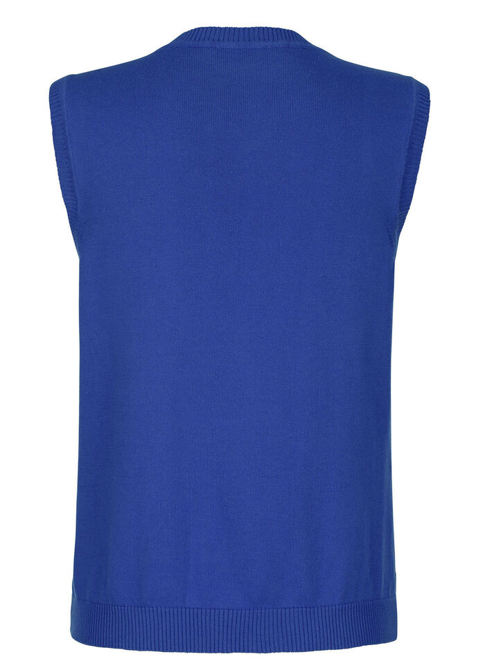 Stricktop aus reiner Baumwolle ROYALBLAU
