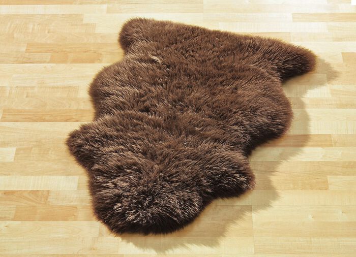 Vorleger aus echtem Merino-Lammfell BRAUN