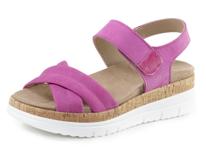 ELENA EDEN Sandale aus Nubuk- oder Veloursleder PINK