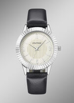 Quartz-Damenuhr mit 3 wechselbaren Lünetten 